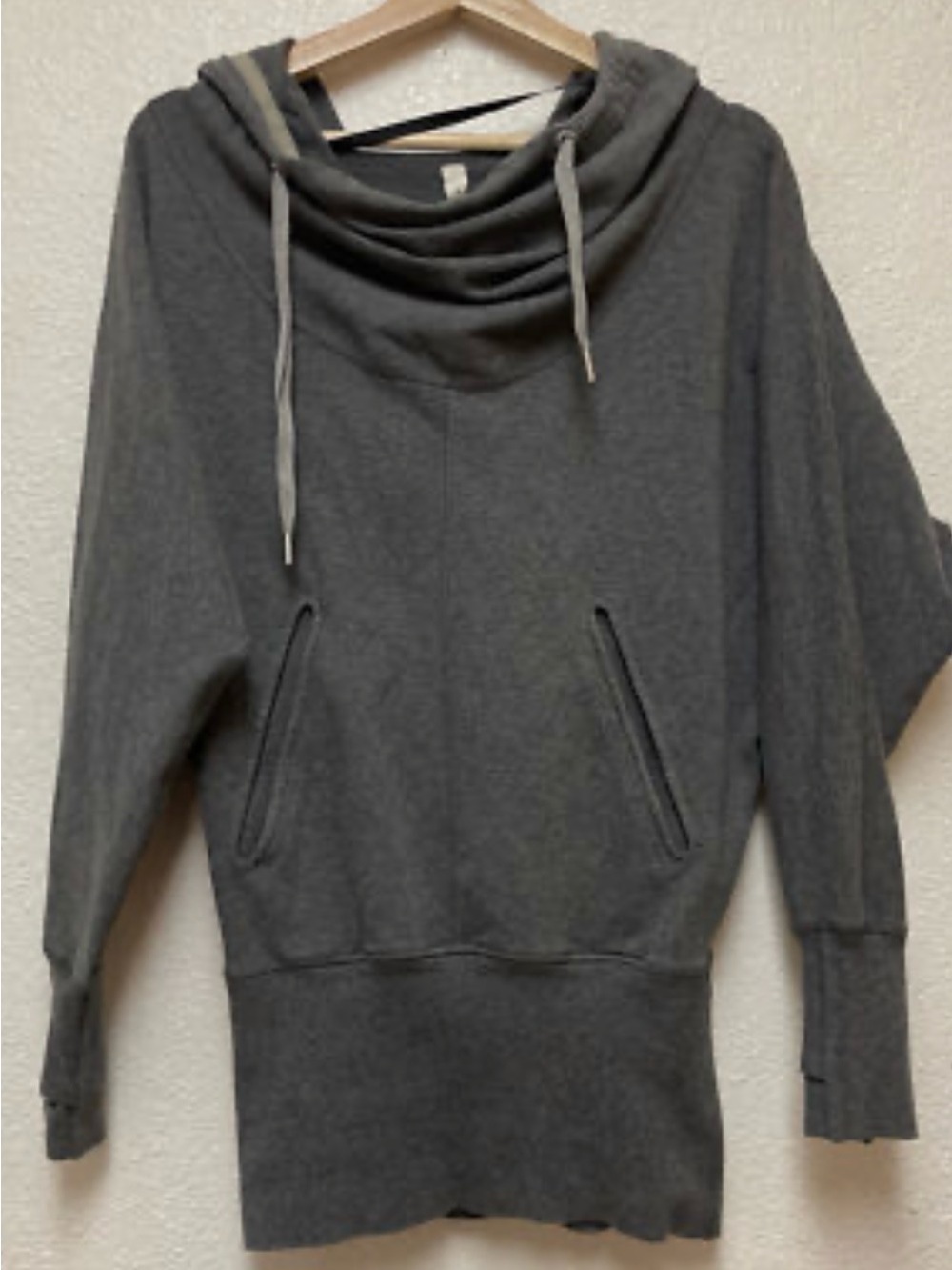 lululemon athletica Dark Gray Scuba Cowl Neck Pullover